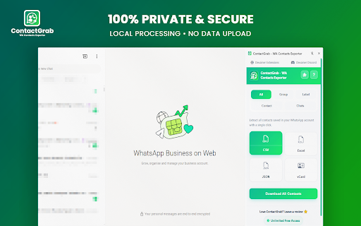 ContactGrab - WA Contacts Exporter screenshot