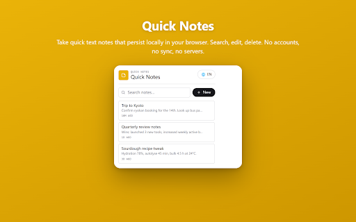 Quick Notes screenshot