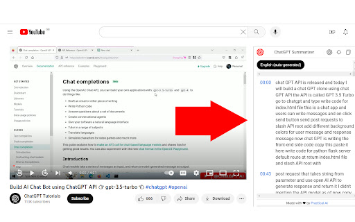 ChatGPT Summarizer: Pages, Articles, YouTube screenshot