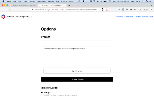 TruthGPT for Google™ screenshot