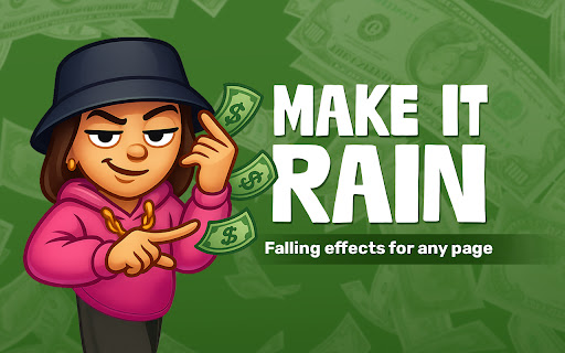 Make it Rain - Emoji & Confetti Rain on Websites screenshot