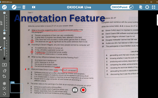 OKIOCAM Live screenshot