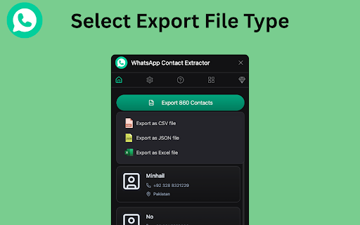 Contact Extractor screenshot