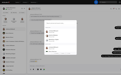 WorkVivo Chat Favorites screenshot