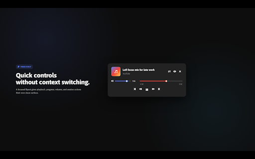 Browser Media Controls screenshot