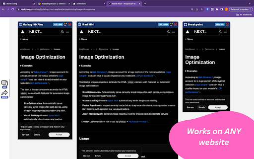 Mobile View: Test responsive designs fast screenshot