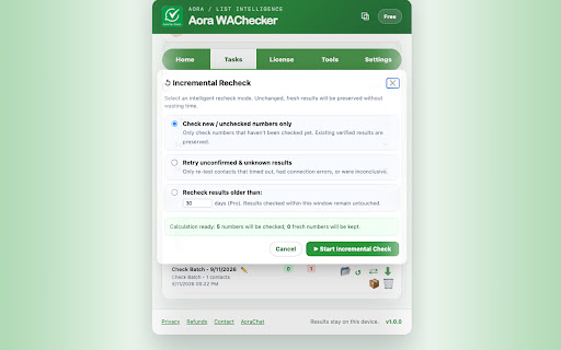 Aora WAChecker screenshot