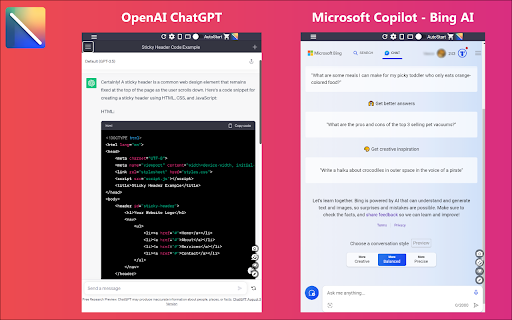 Multi AI Sidebar screenshot