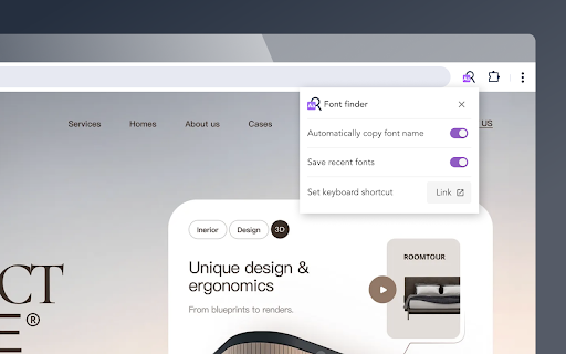 Font finder screenshot