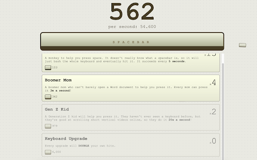 Spacebar Clicker screenshot