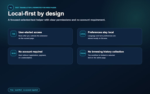 Text Translator & Rewriter for Web Pages screenshot