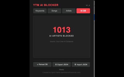 YTM AI Artist & Song Blocker screenshot
