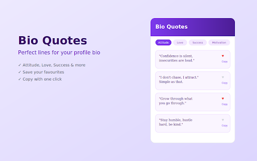 Bio Quotes — Lines for Your Profile screenshot