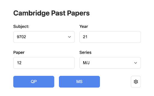 Cambridge Past Papers screenshot