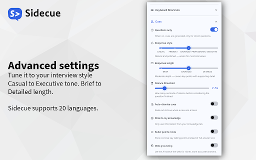 Sidecue - AI Meeting & Interview Copilot screenshot