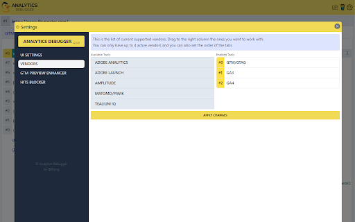 Analytics Debugger screenshot