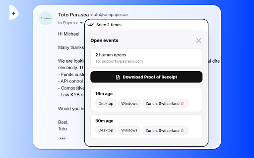 Email Open Tracker – Unlimited Real-Time Gmail Read Receipts & Tracking screenshot