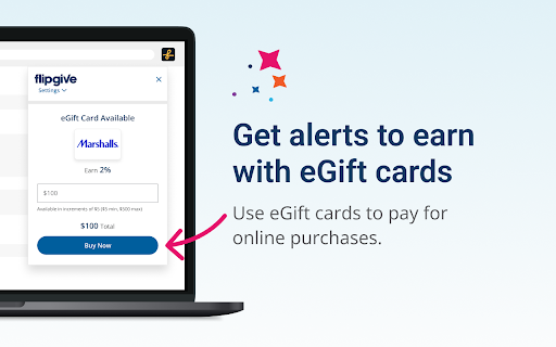 FlipGive Earnings Extension screenshot