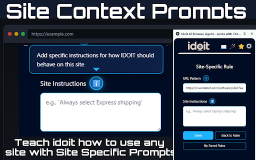 Idoit AI Browser Agent - works with Chrome screenshot