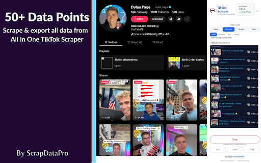 TikTok Scraper : Scrape TikTok FYP , comments , livechats and more screenshot