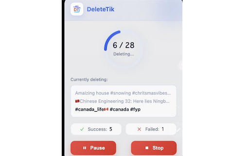 DeleteTik - TikTok Repost Remover & Bulk Delete Videos, Likes screenshot