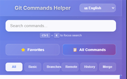 Git Commands Helper screenshot