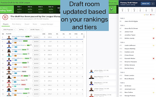 Fantasy Draft Helper screenshot