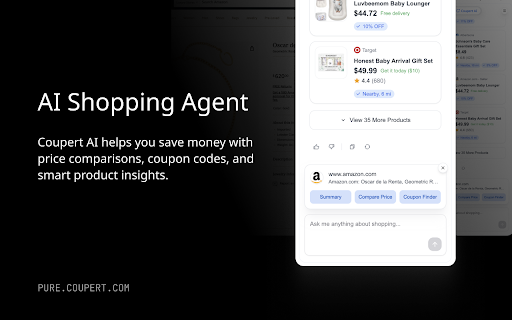 Coupert Pure: AI-Powered Coupons & Price Compare screenshot