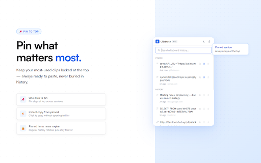 Clipboard Manager & Text Snippets — ClipStack screenshot
