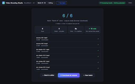 BrandBatch — Short Drama Video Branding & Watermark screenshot