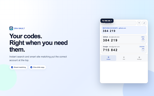 2FA Vault: Two-Step Verification Dynamic Code screenshot