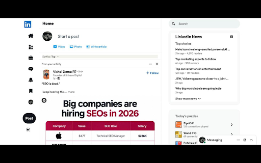 Feedwing - X-style layout for LinkedIn screenshot