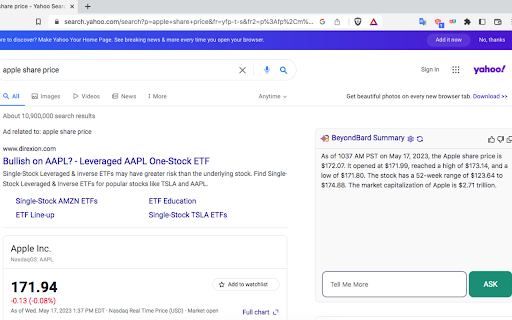 Beyond - Gemini™ AI chat for any website screenshot