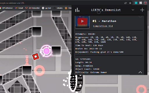 My DemonList screenshot