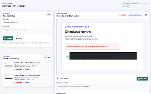 Browser Run Receipt screenshot