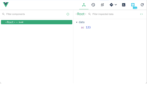 Vue.js devtools (v5) screenshot