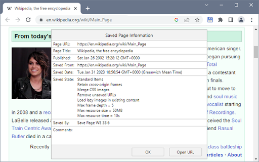 Save Page WE screenshot