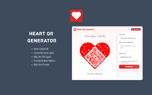 Heart QR Generator screenshot