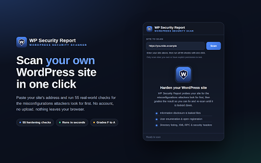 WP Security Report screenshot