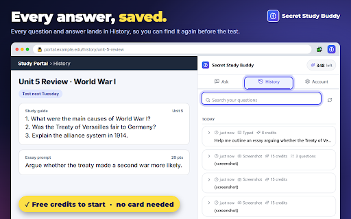 Secret Study Buddy — AI Study Assistant screenshot