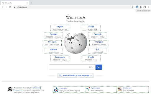 Outline External Links screenshot