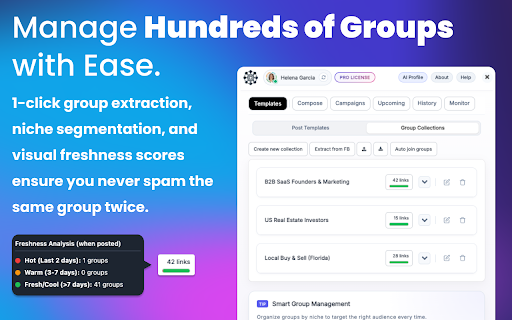 Group Posting PRO: AI Auto Poster | Scheduler | Lead Radar for Facebook™ screenshot