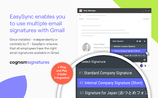Cognism Signatures EasySync screenshot