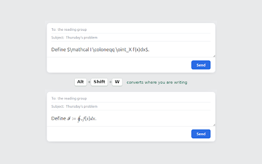 MatTalX - LaTeX to Unicode math symbols screenshot