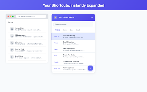 Text Expander Pro - Insert Snippets with Shortcuts screenshot