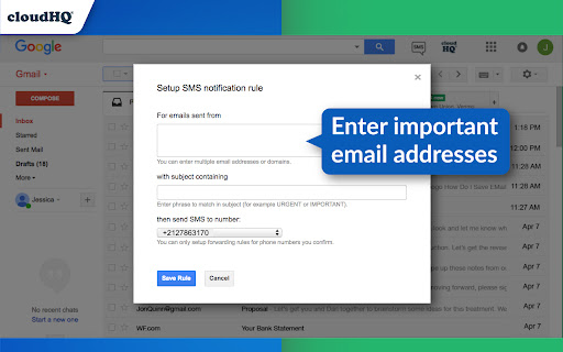 Mobile Text Alerts for Gmail™ by cloudHQ screenshot