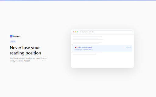 Reading Position Saver - ReadMark screenshot