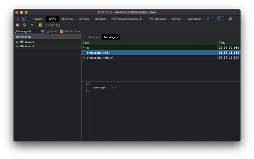 gRPC Devtools screenshot