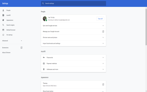 Settings screenshot