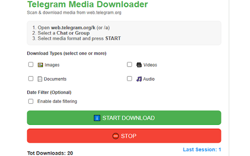 Telegram Media Downloader screenshot